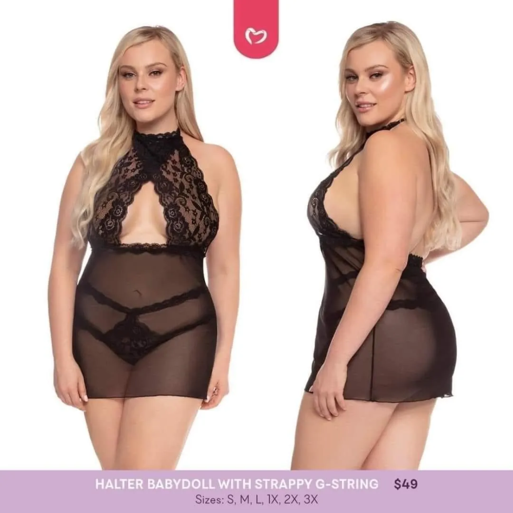 Halter Babydoll with G string