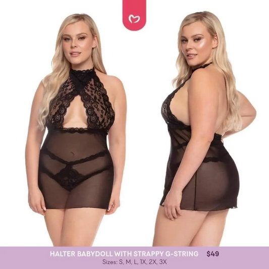Halter Babydoll with G string
