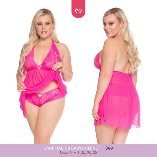 Lace Halter Bobydoll