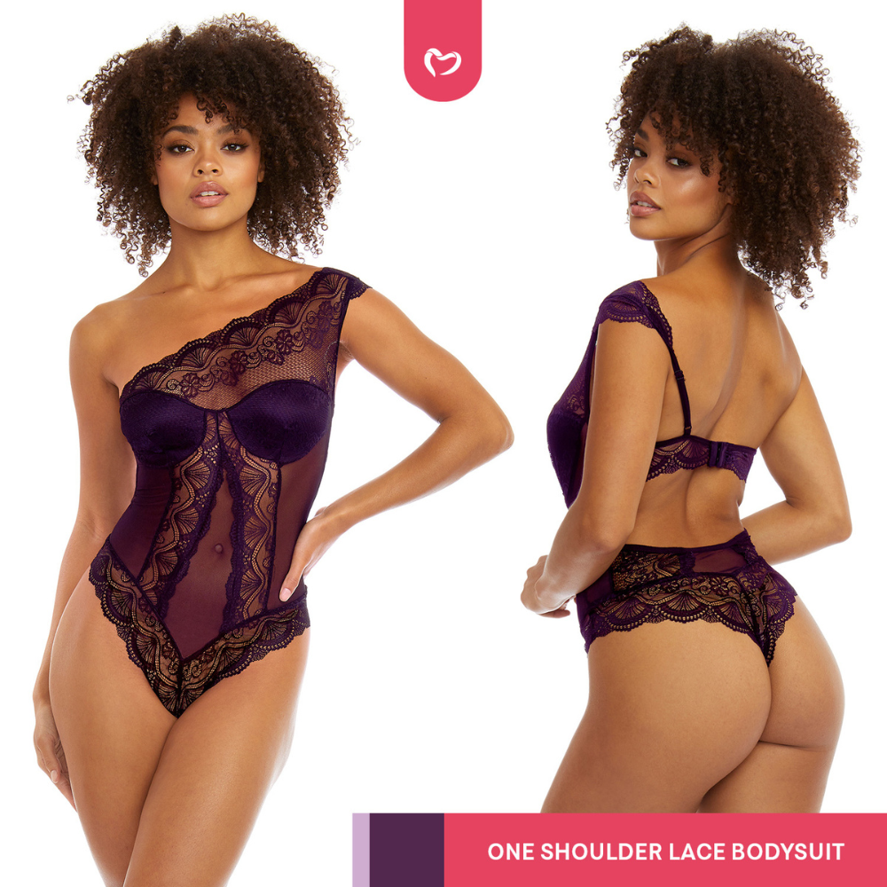 One Shoulder Lace Bodysuit