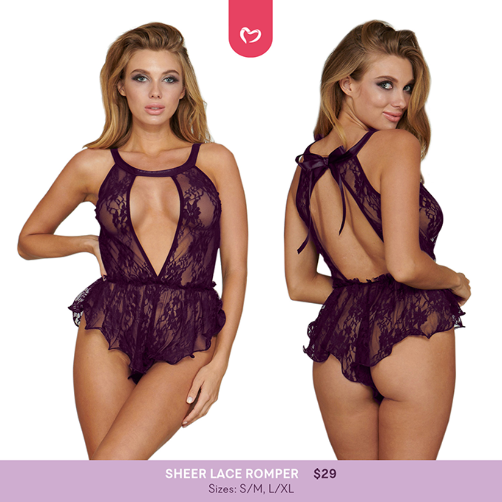 Sheer Lace Romper